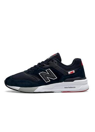 Чоловічі замшеві сині кросівки з сіткою в стилі new balance 997h 🆕 нью баланс