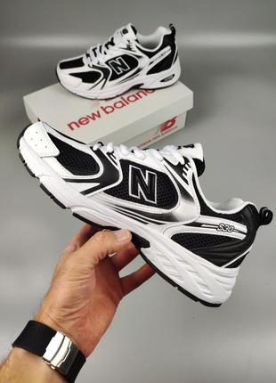 New balance 530 white black3 фото