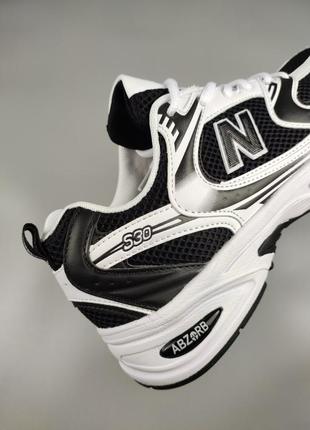 New balance 530 white black4 фото