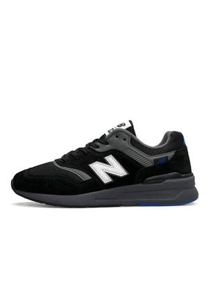 Мужские замшевые черно-белые кроссовки с сеткой в стиле new balance 997h 🆕 нью баланс