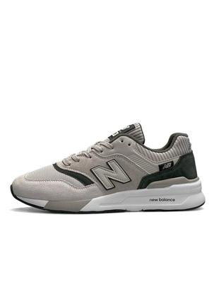 Мужские замшевые бежевые кроссовки с сеткой в стиле new balance 997h 🆕 нью баланс