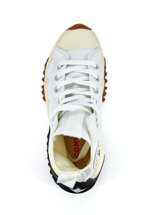 Кеди converse run star motion hi white cream6 фото