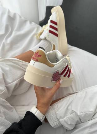 Женские кроссовки адидас adidas superstar bonega “strawberry cream”9 фото