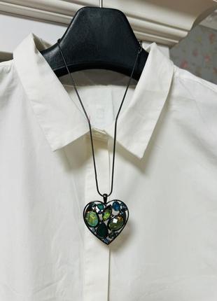 Подвеска, колье, сердечко, сердце, кулон