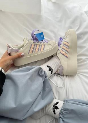 Женские кроссовки адидас adidas superstar bonega “purple macaroon”9 фото