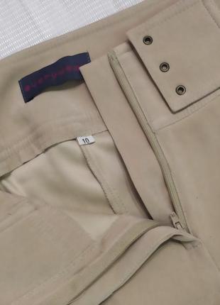 Бежевые брюки клеш с акцентными шнуровками, м4 фото