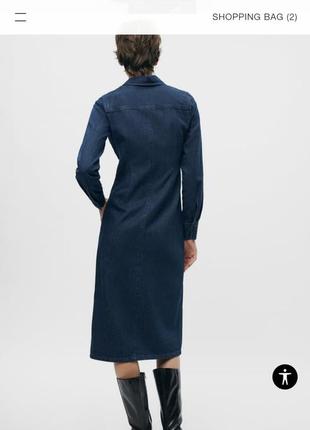 Новое женское джинсовое платье зара, оригинал, размер xl-xxl4 фото