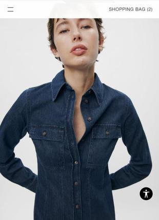 Новое женское джинсовое платье зара, оригинал, размер xl-xxl5 фото