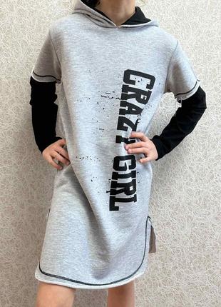 Платья туники спорт с капюшоном 4