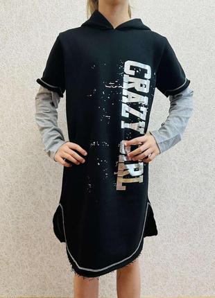 Платья туники спорт с капюшоном 9