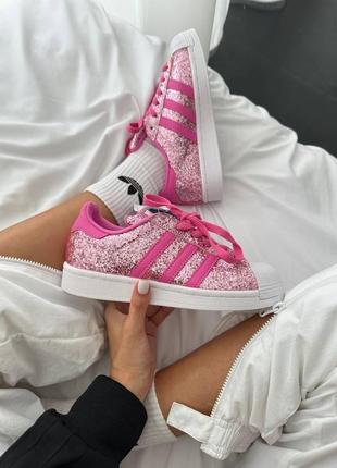 Женские кроссовки адидас adidas superstar “barbie pink”6 фото