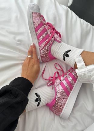 Женские кроссовки адидас adidas superstar “barbie pink”4 фото