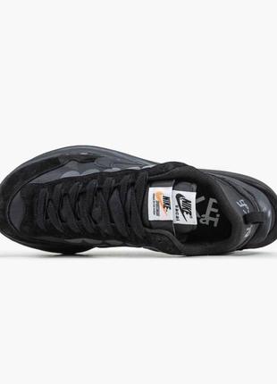 Nike vaporwaffle sacai black gum3 фото
