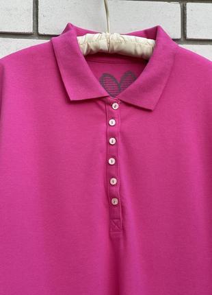 Розовая футболка поло большого размера хлопок ulla popken7 фото
