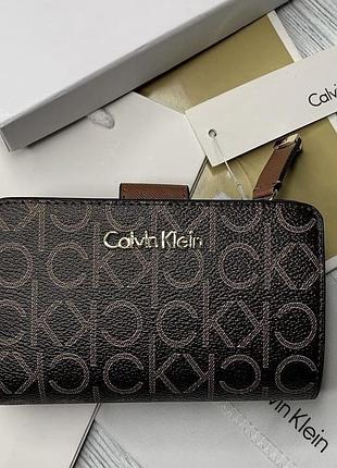 Коричневий гаманець calvin klein