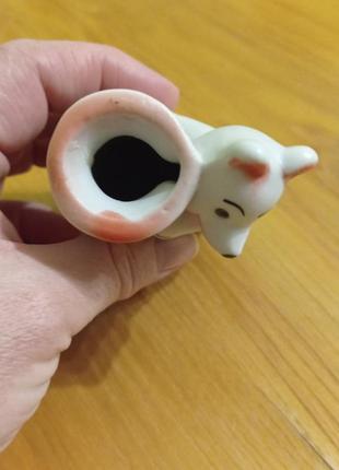 Подсвечник мишка керамический