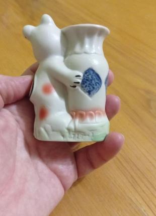 Подсвечник мишка керамический