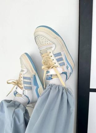 Женские кроссовки адидас adidas forum “light cream / blue” premium8 фото