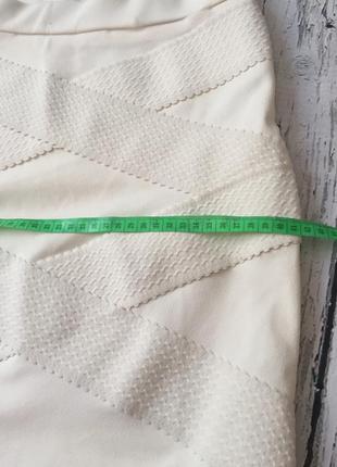 Біла коротка спідниця h&m міні фактурна4 фото