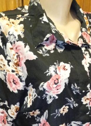 Кардиган, удлиненная рубашка в цветочный принт, стиль boohoo2 фото