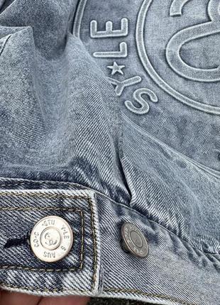 Винтажная двусторонняя джинсовая куртка8 фото