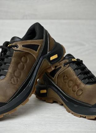 Кроссовки мужские кожаные ecco trekking force olive