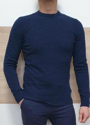 H&amp;m - s - свитер мужской синий джемпер мужской2 фото