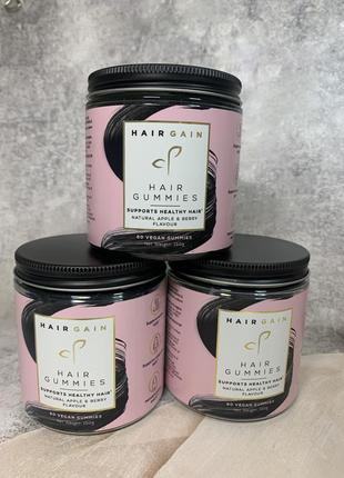Вітаміни для волосся hairgain hair gain hairgummies 60 капсул
