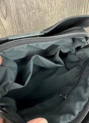 Женская замшевая сумка стиль zara, сумочка зара черная натуральная замша9 фото
