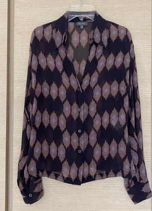 Блуза шёлковая свободного кроя marc aurel размер 36