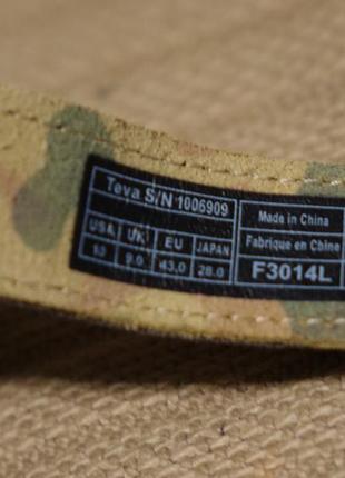 Легкие замшевые сандалии камуфляжной расцветки teva original universal 43 р.6 фото