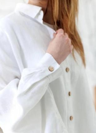 Базова подовжена біла сорочка сукня бренд zara3 фото