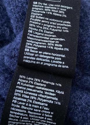 💙стильний синій оверсайз светрик від дорогого бренду &other stories  в складі 56% шерсть, 14% альпака🦙6 фото