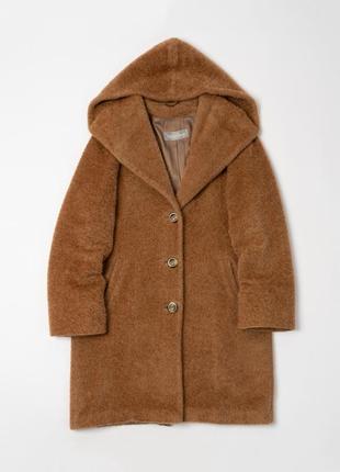 Max mara alpaca wool camel brown coat женское пальто