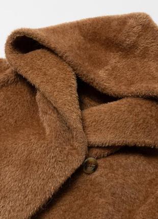 Max mara alpaca wool camel brown coat женское пальто3 фото