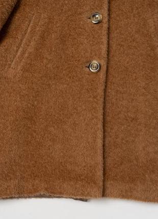 Max mara alpaca wool camel brown coat женское пальто5 фото