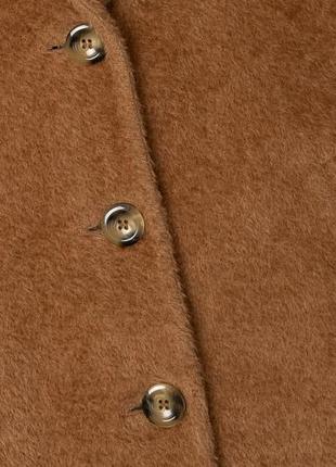 Max mara alpaca wool camel brown coat женское пальто4 фото