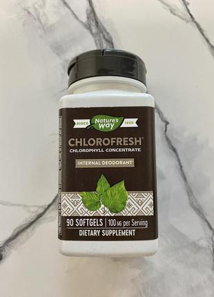 Nature's way, chlorofresh, концентрований хлорофіл, 90 шт