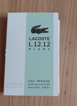 Lacoste l.12.12 blanc eau fraiche туалетна вода1 фото