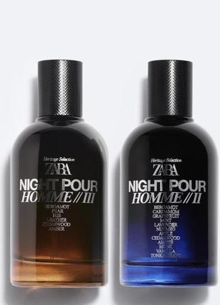 Zara night pour homme ii + zara night pour homme iii eau de parfum 2x100 мл