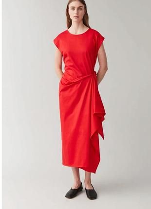 Cos яркое красное платье 38 м
