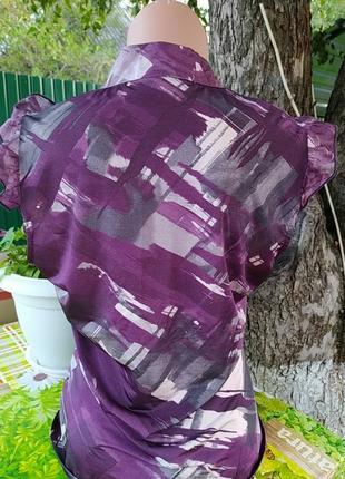 Фиолетовая блузочка с бантиком на шеее3 фото