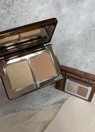 Оригинальный палетка бронзер и хайлайтер natasha denona mini bronze &amp; glow cheek duo