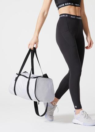 Женская спортивная сумка для йоги спортзала domyos fitness 20л белый