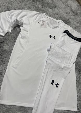 Термобелье under armour белого цвета3 фото