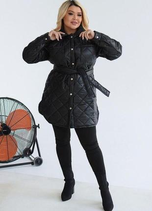 Демисезонная стеганая  куртка  большие размеры и норма (р.50-60)3 фото