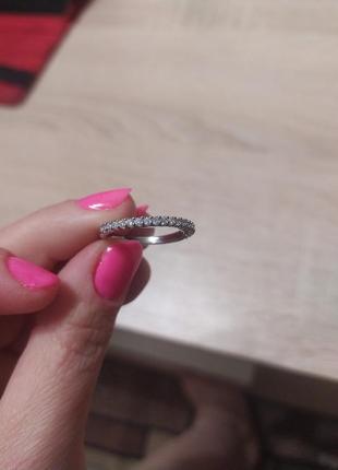 ❤️ трендовое колечко с камушками камешков кольцо кольцо серебро серебряное женское3 фото