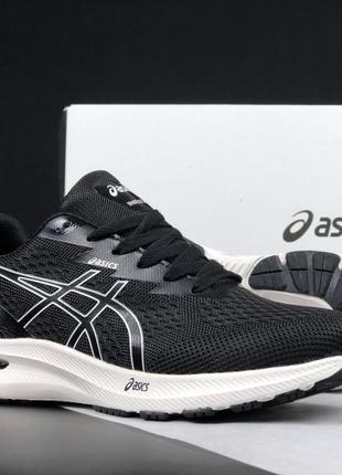 Чоловічі кросівки asics gel-excite 10 сіточка чорні білі