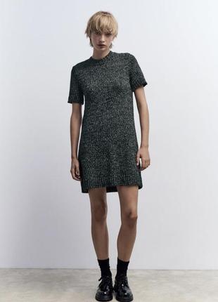 Тепла стильна сукня з крученої пряжі zara