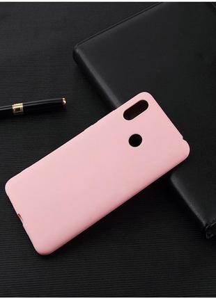 Чехол для xiaomi redmi note 7 / note 7 pro / global силикон soft touch бампер светло-розовый